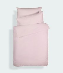 Bianca Plain Dyed Pink Duvet Cover Set for 105 cm Bed 100% Cotton Percale