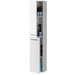 13Casa Atena Z02 Colonna Bagno, 30 x 25 x 150 H Cm, Faggio, Bianco, Melamina