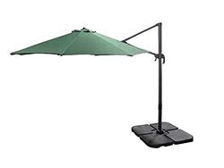 SHATCHI 3m bananenparasol met kruisbasis en 65mm aluminium paal zonnekap tuin buiten strand patio luifel onderdak paraplu cantilever, groen