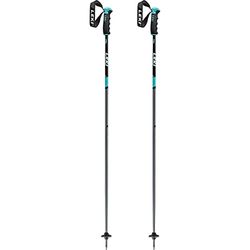 LEKI Bâton Mixte Adulte, Gris métallisé/Noir/Turquoise Clair, 1
