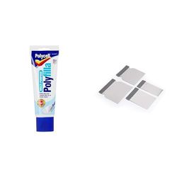 Polycell PLCMPP330GS Multi-Purpose Polyfilla Ready Mixed, 330 g, White, Packaging May Vary & Harris Seriously Good Continental Filling Knives 4 Pack 102064328, 1 x 2", 1 x 3", 1 x 4",1 x 5"