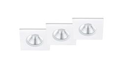 Trio Lights LED infällda lampor 3-delat set Zagros 650610331, metall vit matta, inkl. 3 x 5,5 watt LED