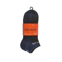 GIVOVA Azul Calcetín Invisible Tris Blanco Boy Hombre, Talla Única