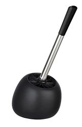 WENKO Brosse WC Polaris noir mat céramique Porte-brosse WC Noir