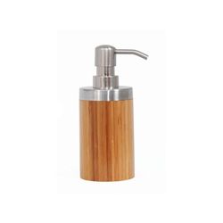 MSV Bambus tvåldispenser, brun/silver, 30 x 20 x 15 cm