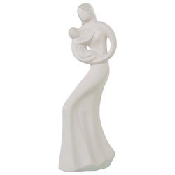 FIGURA MUJER C/DZIECKO CERÁMICA BEIGE ARENA_16 x 14 x 45 cm
