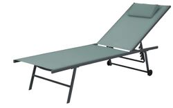 FORNOR 16258 Lettino 5 posizioni kaki 185 x 55 x 3