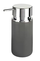 Wenko Dosificador de jabón Silo Gris Capacidad: 0.25 l, Cerámica, 6.2 x 16.5 x 6.2 cm, Gris