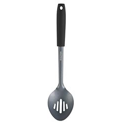 Salter BW09472G Excellence Strainer Spoon, Stainless Steel Coating, Kitchen Utensils, Ergonomic Soft Touch Handle, Durable Quality, Easy Care, Non-Stick, Versatile, Metallic Grey