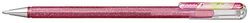 Pentel K110-DMPX Hybrid Dual Metallic Gel roller – Glitter Gel – inchiostro rosa/verde metallizzato e oro, spessore tratto 0,5 mm, 1 pezzo