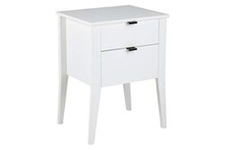 AC Design Furniture Sofia comodino, H: 65 x l: 40 x P: 48 cm, bianco, MDF, 1 pz.