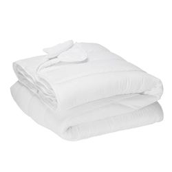 pikolin Home Duvet Duo 150 + 300 gr/m2, Four Seasons of Fiber, Anti Dust Mite, Bed 80, Cotton, White, Single, 155 x 200 cm