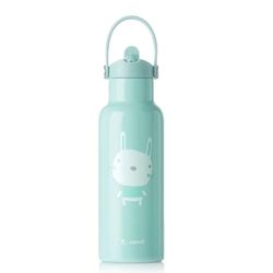 Jané Thermosfles van roestvrij staal, houdt 24 uur koud en 12 uur warm, binnenste keramische coating, 500 ml, BPA-vrij, groen