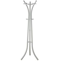 DRW Porte-manteau avec trois pieds en métal blanc 58 x 58 x 180 cm, tube 20/40 mm et 13 mm