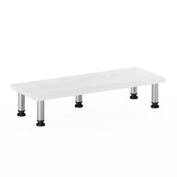 Furinno Turn-N-Tube Supporto rialzato per monitor, Rovere Bianco, Tubi in acciaio inossidabile