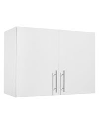 VEVOR Armoire Murale de buanderie à 2 Niveaux, Placard de Rangement Suspendu avec 2 Portes, Meuble de Rangement avec étagère réglable, pour Cuisine, Garage, Salle de Bain, 40,6 x 81,3 x 61 cm, Blanc