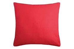 Nishane Pillow STOF – Cojín – Tamaño 50 x 50 cm – 100% algodón – Color Modelo Duo – Grosor Ideal, cómodo y Elegante – Agradable al Tacto, Lino Rojo, 50 x 50, 72