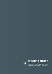 Meeting Notebook Track Action Items, Key Points, Agenda/ Discussion, Notes and Key Elements Easily, Office/Busines