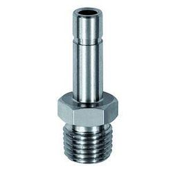 Nipplo filettato, R 1/2 a, ugello 16 mm, in acciaio inox 1.4404