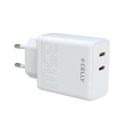 Celly Caricabatterie da parete TC2USBC35WWH Bianco
