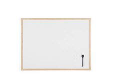 Bi-Office Lavagna Magnetica Bianca Basic Con Cornice In Legno, Superficie Speciale Cancellabile A Secco, 800 x 600 mm