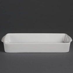 6 x Olympia białe naczynia podłużne do pieczenia 42 x 305 x 163 mm porcelanowa taca do naczyń pieczenia