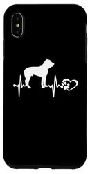 Custodia per iPhone XS Max Bloodhound Dog Heartbeat Paw Love Funny Puppy Lover