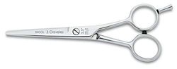 3 claveles Skool - Ciseaux à cranter pour coiffeurs, 5.5" Cranberry