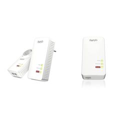 AVM FRITZ!Powerline 1260E Wi-Fi Set International (1.200 Mbit/s, & AVM FRITZ!Powerline 1260 Single International Extra MESH Wi-Fi Adapter / 1 Gigabit LAN