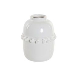 Vaso grigio cotone 10,3 x 10,3 x 14,5 POMPON BIANCO_FASE5