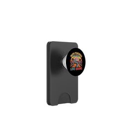 Retro Zombie Math Teachers Love Brains Design PopSockets PopWallet for MagSafe