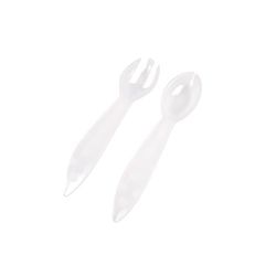 BEBE DOUCEUR, Set De 2 Couverts Plastique Cuillere + Fourchette 13Cm