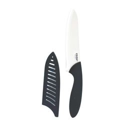 COOK CONCEPT, KD31261, nóż ceramiczny 15 cm z ergonomiczną rączką i etui ochronnym, idealny do krojenia owoców i warzyw, łatwy w utrzymaniu, rozmiar 15 cm, kolor biały