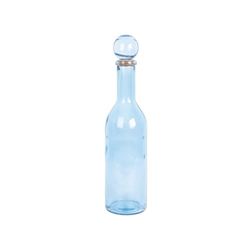 Romimex Blauwe fles van gerecycled glas, 14 x 50 x 14 cm