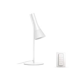 Philips Hue White Ambiance Lampada da Tavolo LED Smart Explore, Luce Bianca da Calda a Fredda, Dimmerabile, Bianco, Telecomando Dimmer Switch Incluso