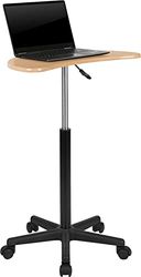 Flash Furniture Escritorios para portátiles, Arce, 25.5" W x 22.5" D x 27"-36.5" H