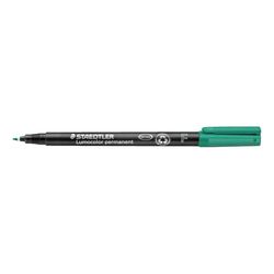 Staedtler Lumocolor 318-5. Rotuladores de punta fina de color verde. Caja con 10 unidades.