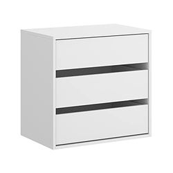 DEKIT GRUPO RIMOBEL Cajonera para Interior de Armario, Melamina, Blanco, 60x60x40 cm