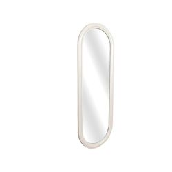 Romimex Wandspiegel, wit, polystyrol, 37 x 107 x 2 cm, ovaal