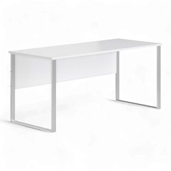 Stella Trading Amanda Blanc d'ordinateur Moderne pour Votre Bureau à Domicile, Bois d'ingénierie Acier allié, Schreibtisch