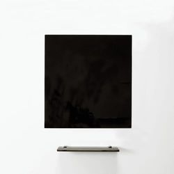 Magniplan Magnetic Glass Wipe Board Per Ufficio, Sala Riunioni, Aula, Home Office, Sala Giochi E Camera Da Letto - 600mm x 450Mm - Nero
