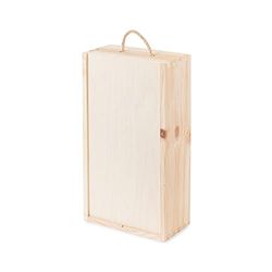 Compactor - Caja para botellas de vino, Natural, 21 x 10 x H.36 cm, RAN10854