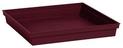 EDA - Vierkante onderzetter Toscane 26,7 x 26,7 x 3,8 cm - voor vierkante bloempot Toscane 32 x 32 cm - bordeauxrood