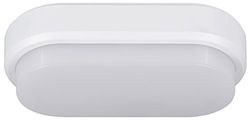 Müller-Licht Candeeiro LED de plafond para ambientes húmidos, plástico, Weiß, 20 x 10 x 5,5 cm, 8 watts 230 volts