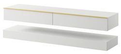 Selsey Hylia Meuble TV, Bois d'ingénierie, Blanc, 140 cm Longueur