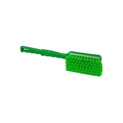 Maya Professional Tools 90233-5 multifunctionele steelborstel met breed hoofdeinde, bevestigingssysteem, hars, harde borstelharen, FBK/levensmiddelhygiëne, 410 mm x 55 mm, groen