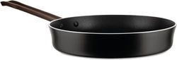 Alessi edo PU113/28 B Poêle à Manche Long en Aluminium avec revêtement antiadhésif, Manche en Acier Inoxydable avec revêtement en PVD, Marron