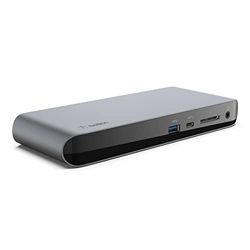 Belkin Thunderbolt 3 Dock Pro med 79 cm Thunderbolt 3-kabel (Thunderbolt-docka för macOS och Windows) dubbla 4K vid 60 Hz, 40 Gbit/s överföringshastighet, 85 W uppströms laddning