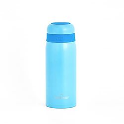 Grandties Small Volume 12 oz Lightweight Stainless Steel Vacuum Insulated Bottle for Kids - Super Double Walled Thermal Bottle Keeps Children Favourite Beverages Hot or Cold (Sky Blue)