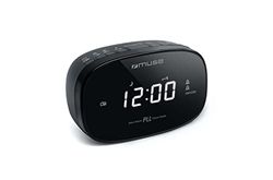 Muse M-155 CR Radio Reloj Despertador Negro